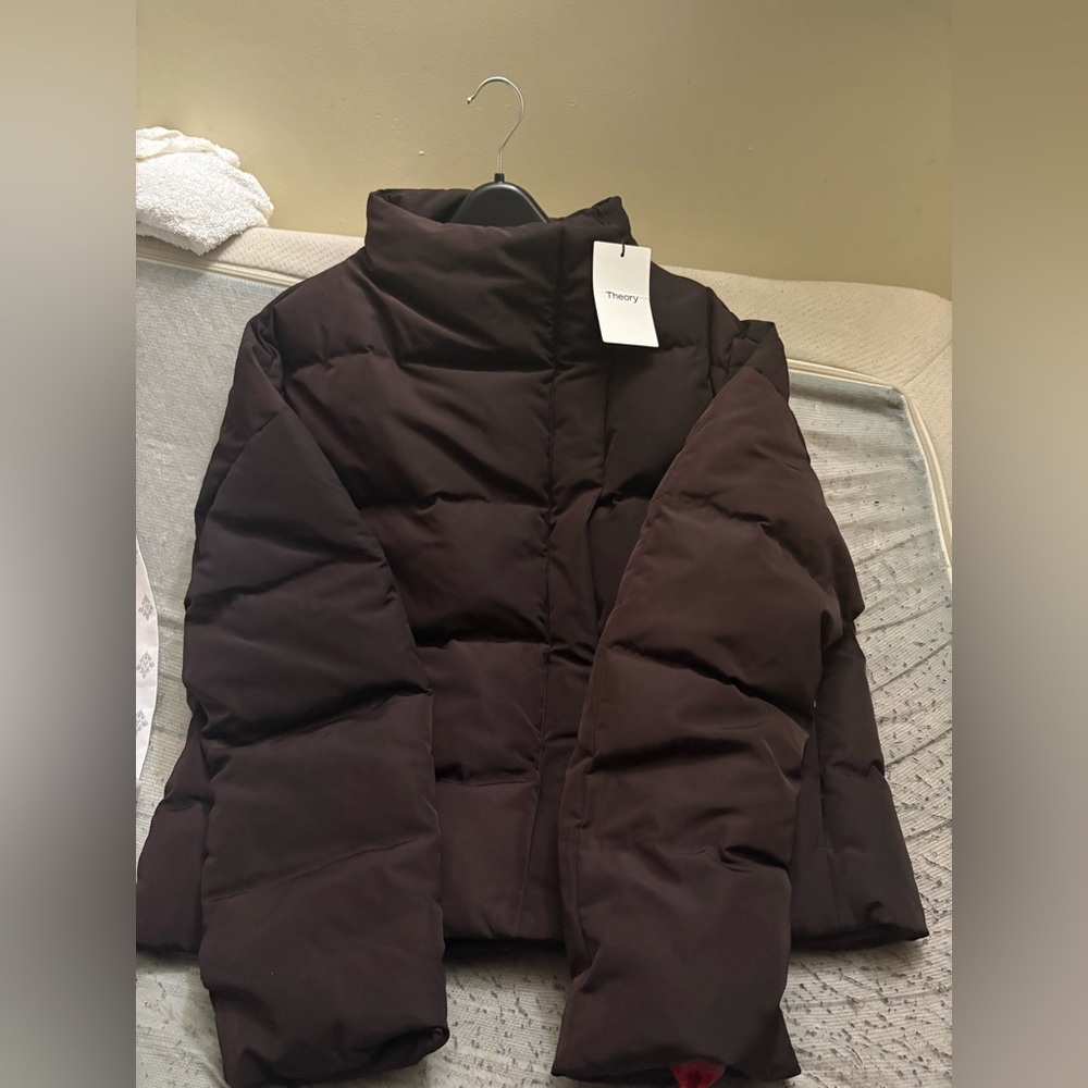 Theory Dark Brown Quilted Jacket
